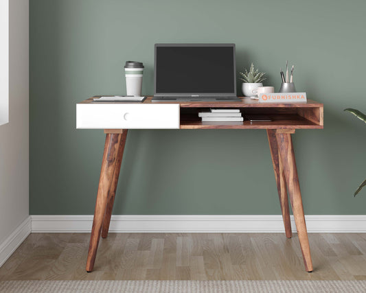 Riza Sheesham Study Table - Furnishka 