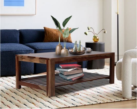 Evara Sheesham Coffee Table - Furnishka 
