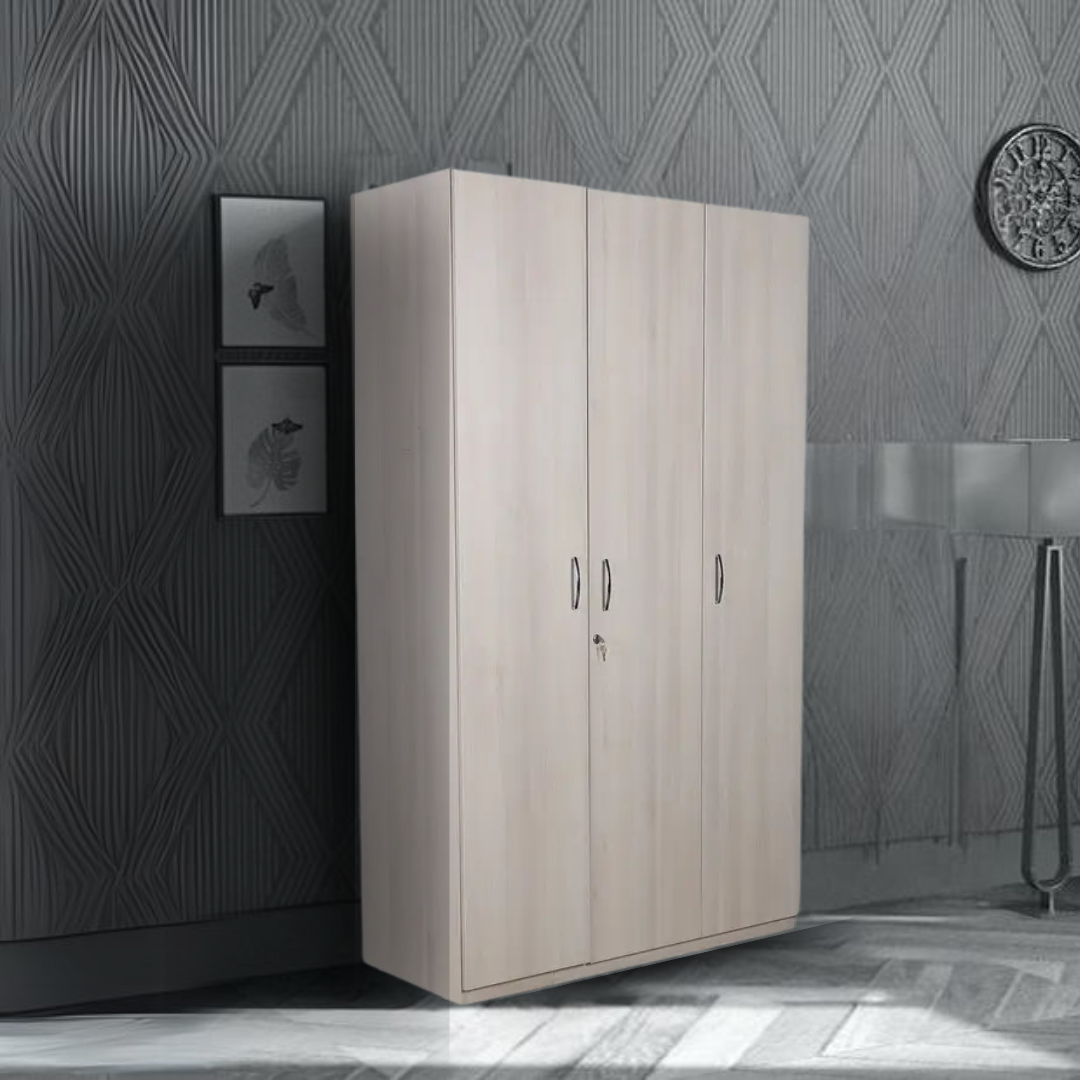 Zeta 3 Door Wardrobe - Ash Finish - Furnishka 