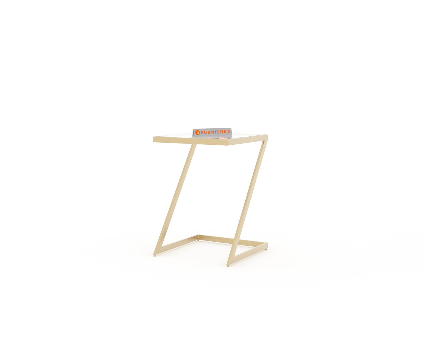 Nowra Glass Nesting Table In Gold Finish (Set Of 2) - Furnishka 