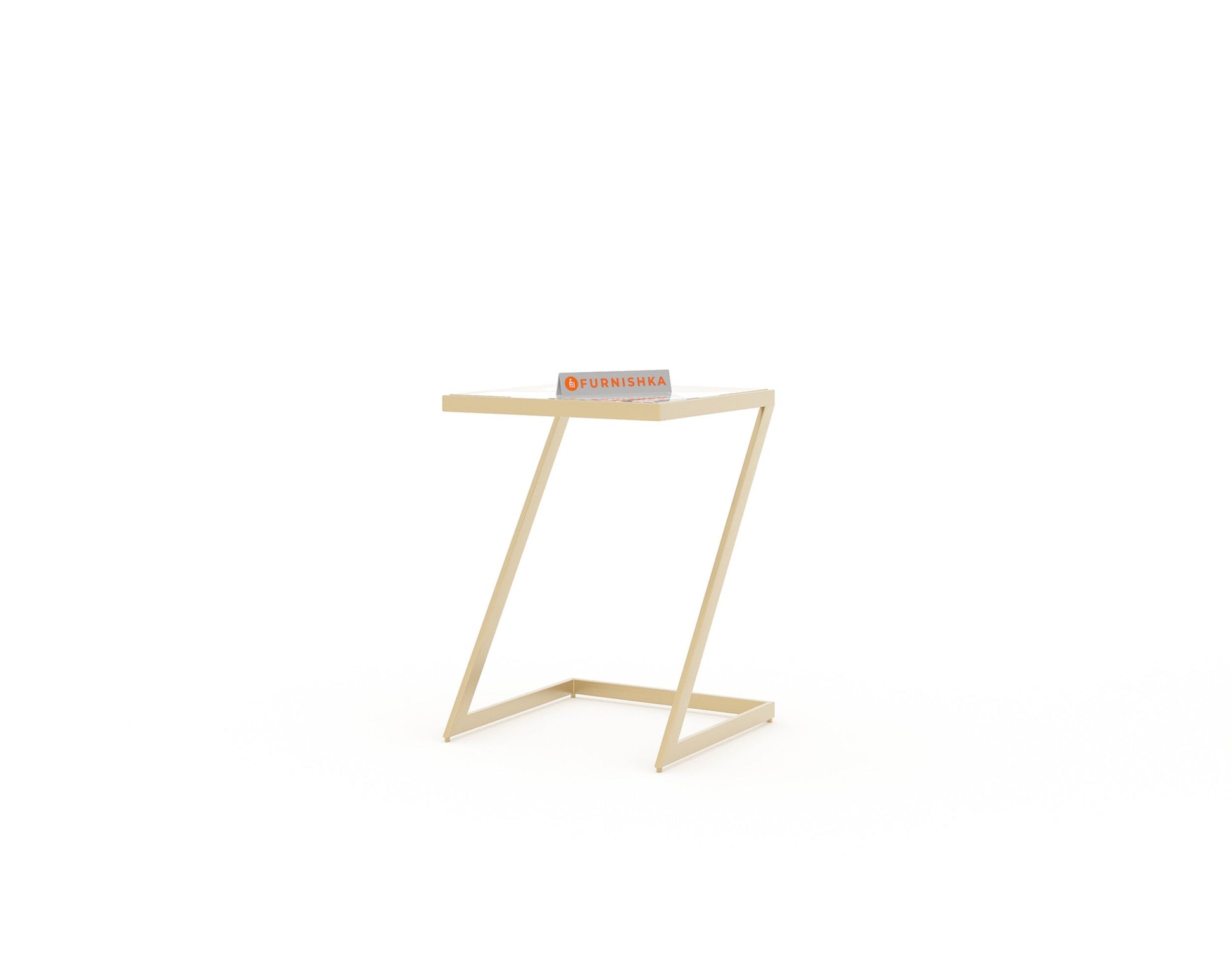 Nowra Glass Nesting Table In Gold Finish (Set Of 2) - Furnishka 