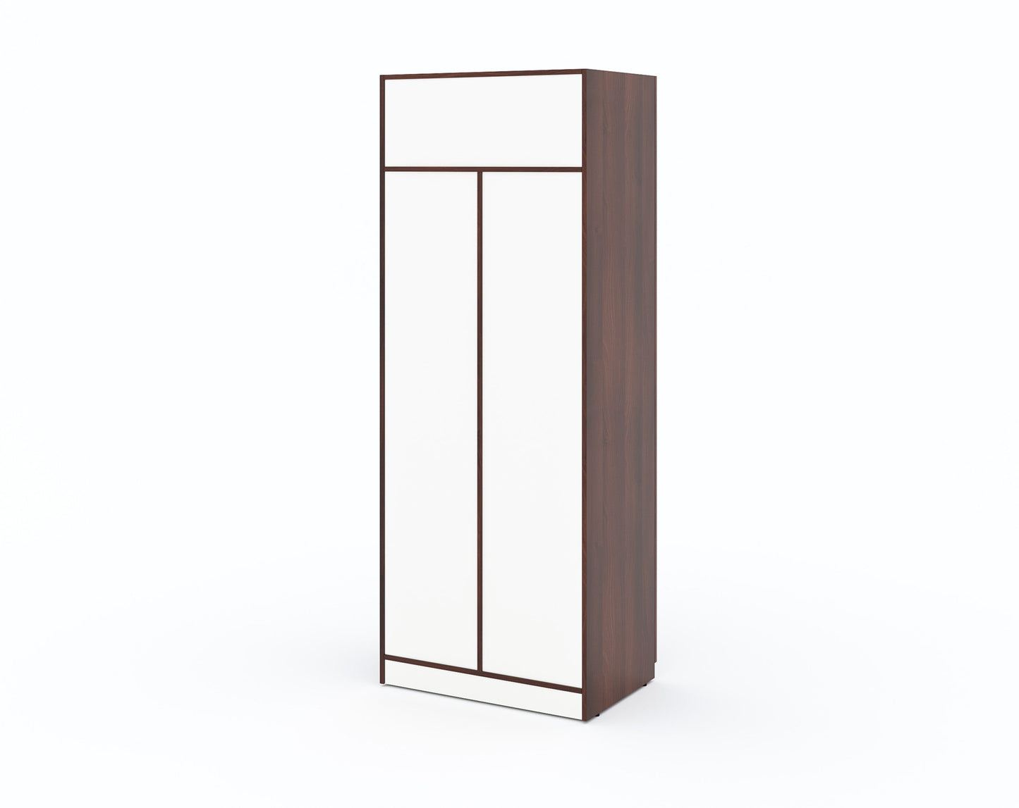 Zeta 2 Door Wardrobe - Walnut Finish - Furnishka 
