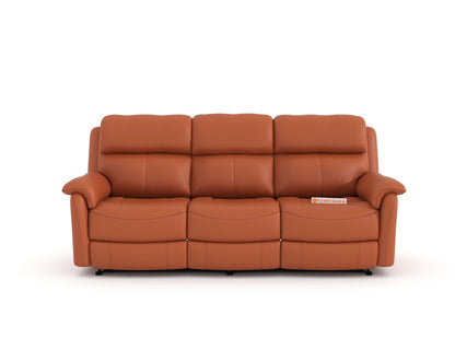 Taurus Leather 3 Seater Recliner - Furnishka 