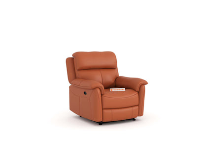 Taurus Leather 1 Seater Recliner - Furnishka 