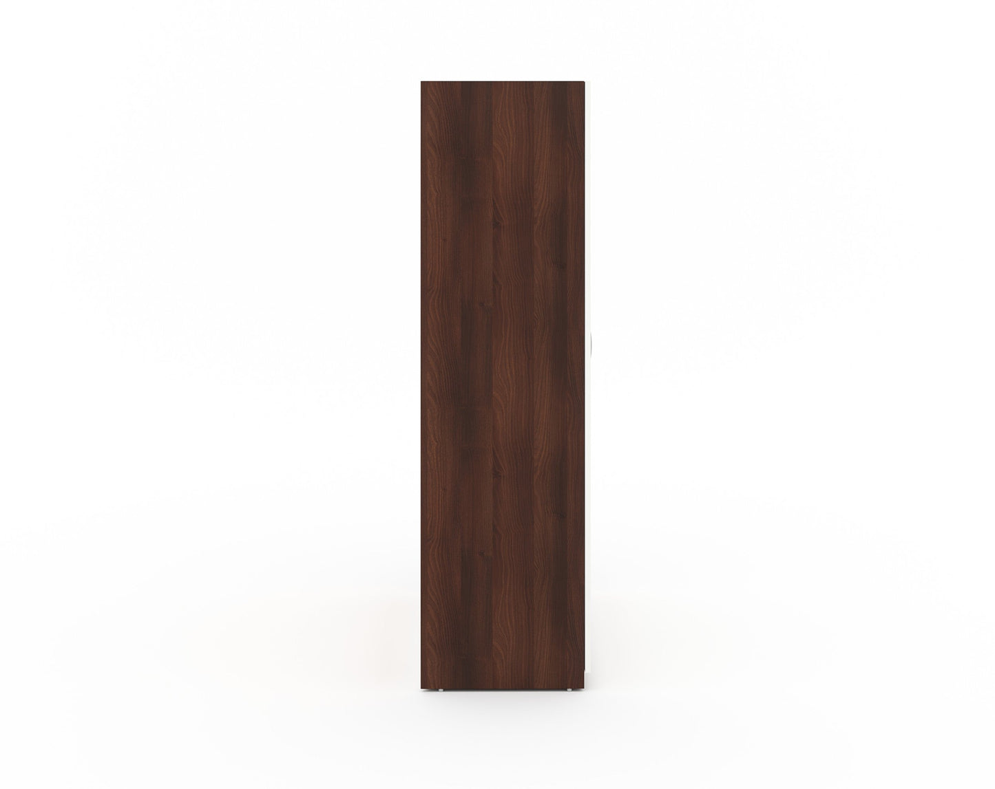 Markon 3 Door Wardrobe with Mirror - White & Walnut Finish - Furnishka 