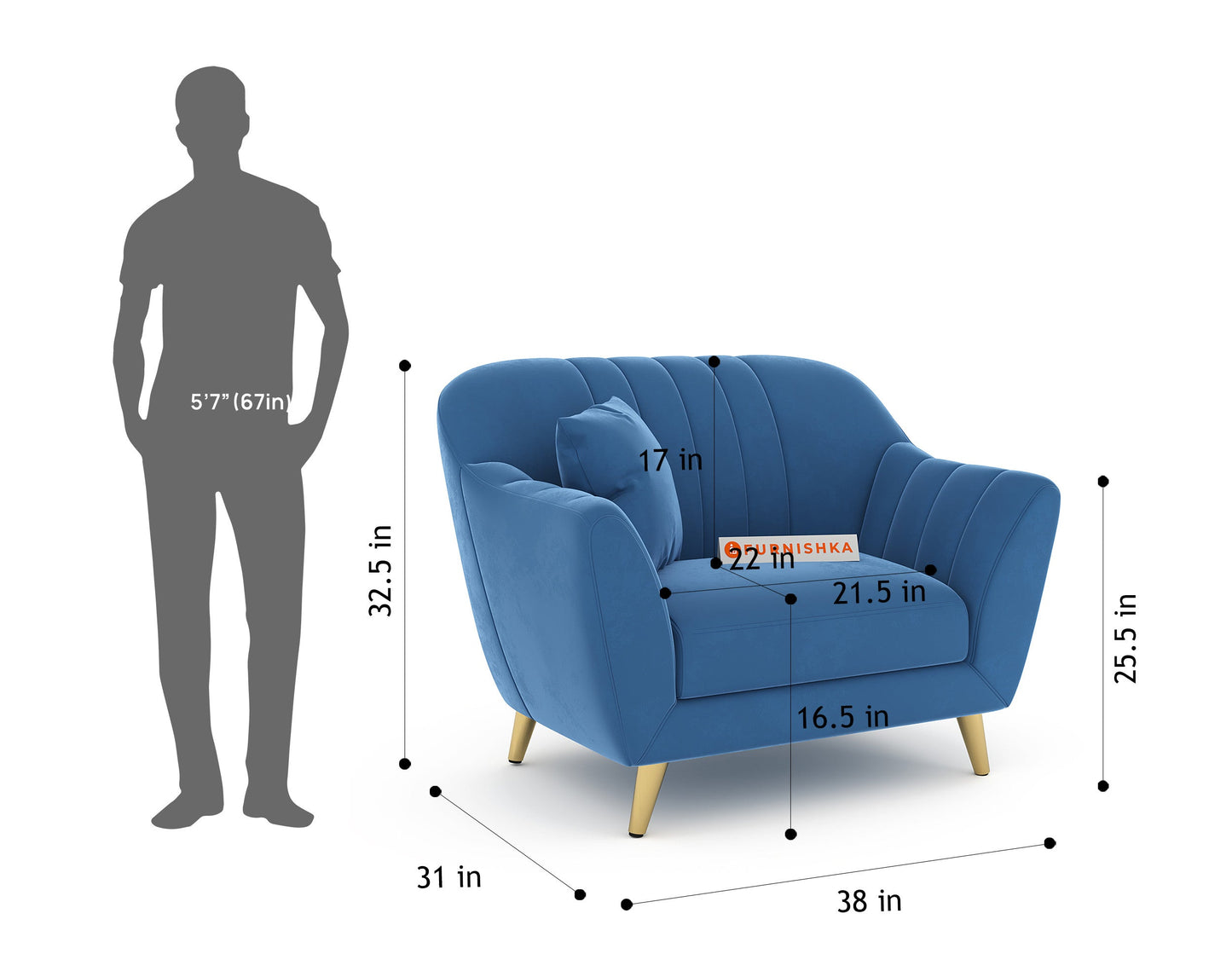 Marco 3+1+1 Seater Sofa Set - Furnishka 