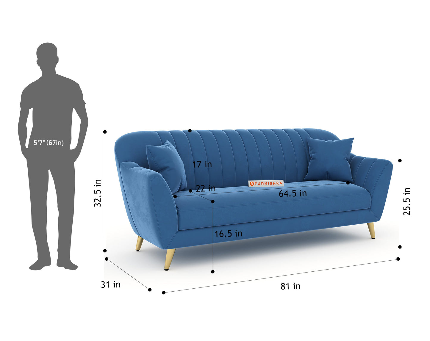 Marco 3+2 Seater Sofa Set - Furnishka 