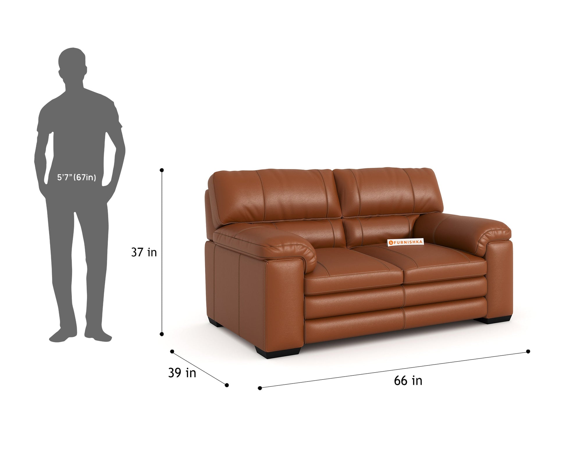 Daniel Leather 3+2 Seater Sofa Set - Furnishka 