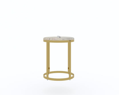 Arcus Side Table with Australian Onyx Top - Furnishka 