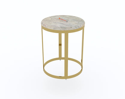 Arcus Side Table with Australian Onyx Top - Furnishka 