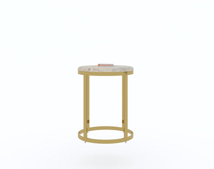 Arcus Side Table with Australian Onyx Top - Furnishka 