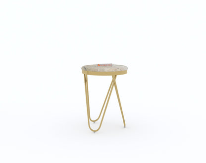 Clos Side Table with Australian Onyx Top - Furnishka 