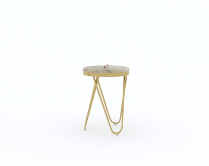 Clos Side Table with Australian Onyx Top - Furnishka 