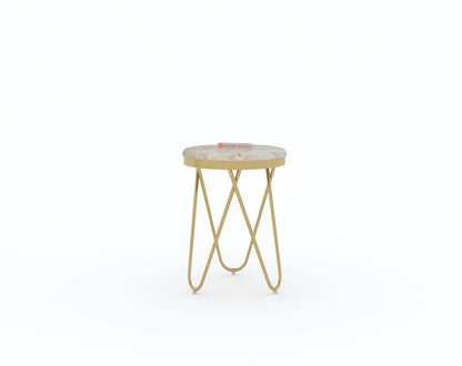 Clos Side Table with Australian Onyx Top - Furnishka 