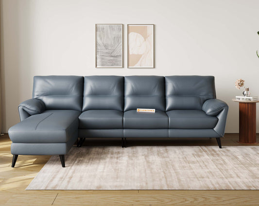 Suntory 3 Seater Sectional Leather Sofa - LHS - Furnishka 
