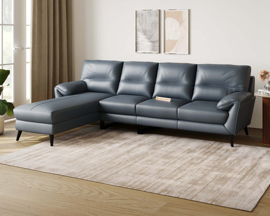 Suntory 3 Seater Sectional Leather Sofa - LHS - Furnishka 
