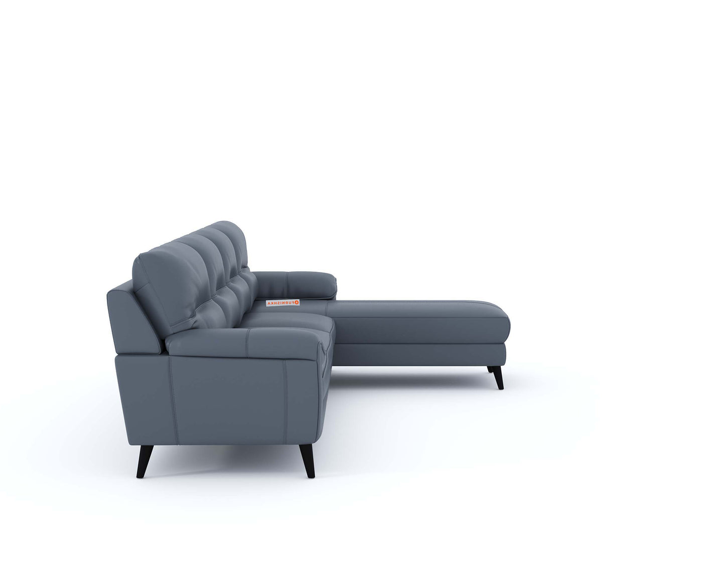 Suntory 3 Seater Sectional Leather Sofa - RHS - Furnishka 