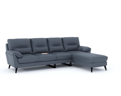 Suntory 3 Seater Sectional Leather Sofa - RHS - Furnishka 