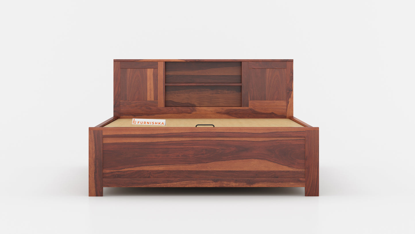 Marida Hydraulic Bed in Sheesham - King Size