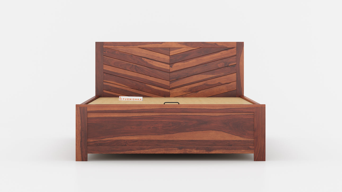 Chevora Hydraulic Bed in Sheesham - King Size