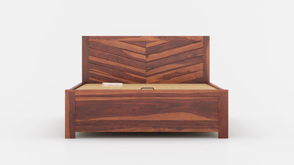 Chevora Hydraulic Bed in Sheesham - King Size
