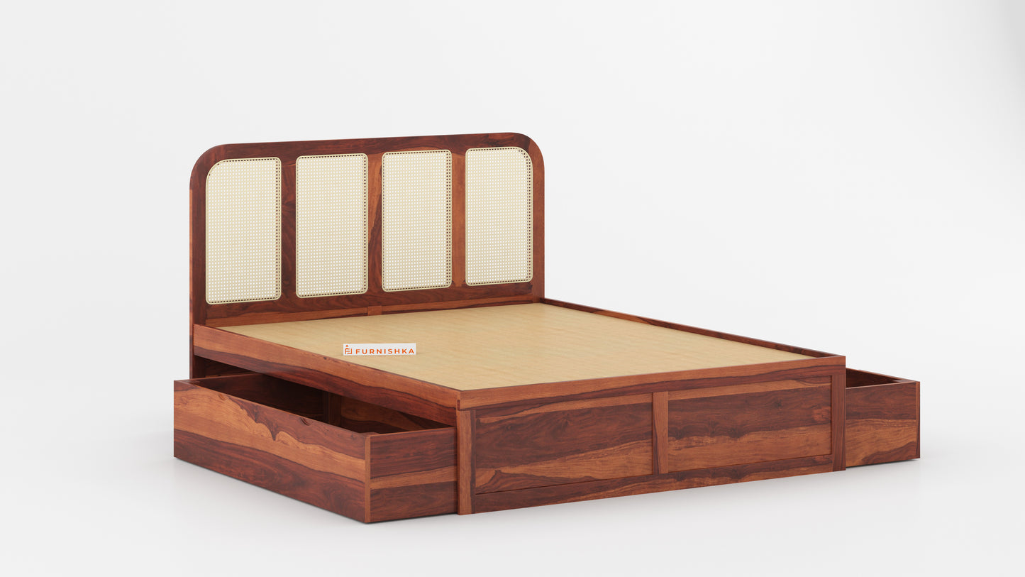 Amara Drawer Bed in Sheesham - King Size