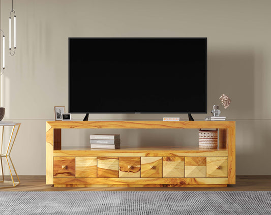 Teeva TV Unit in Teak - Furnishka 