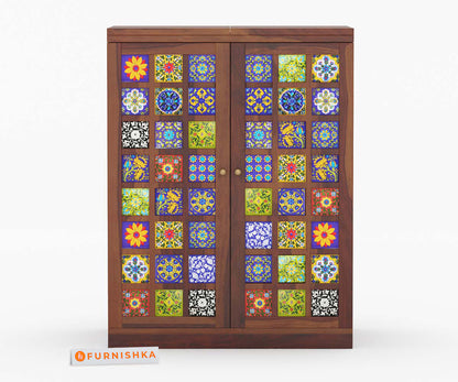 Ace Solid Sheesham Wood Bar Cabinet