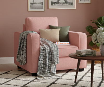 Melaka Sofa 1 Seater Flamingo Pink