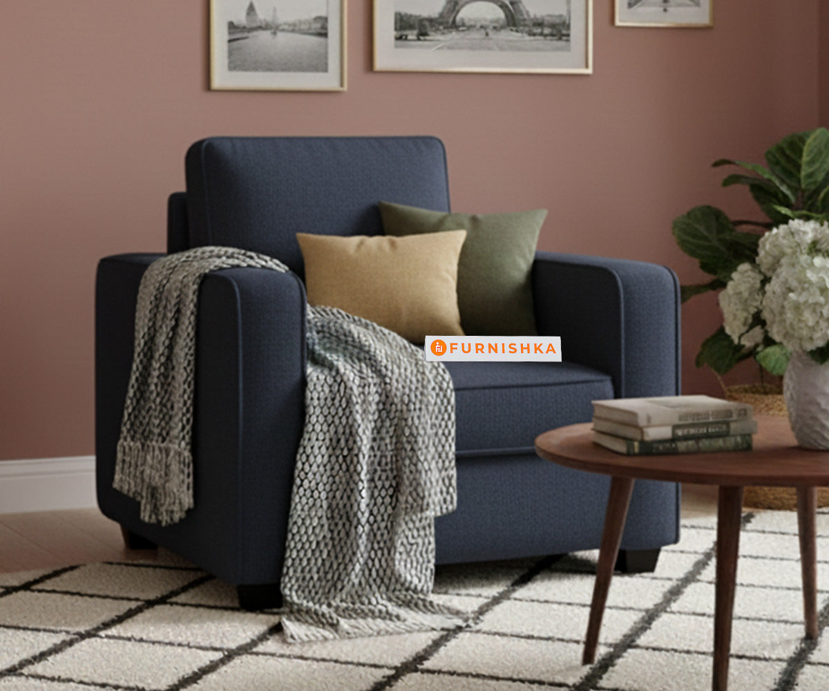 Melaka Sofa 1 Seater Persian Blue