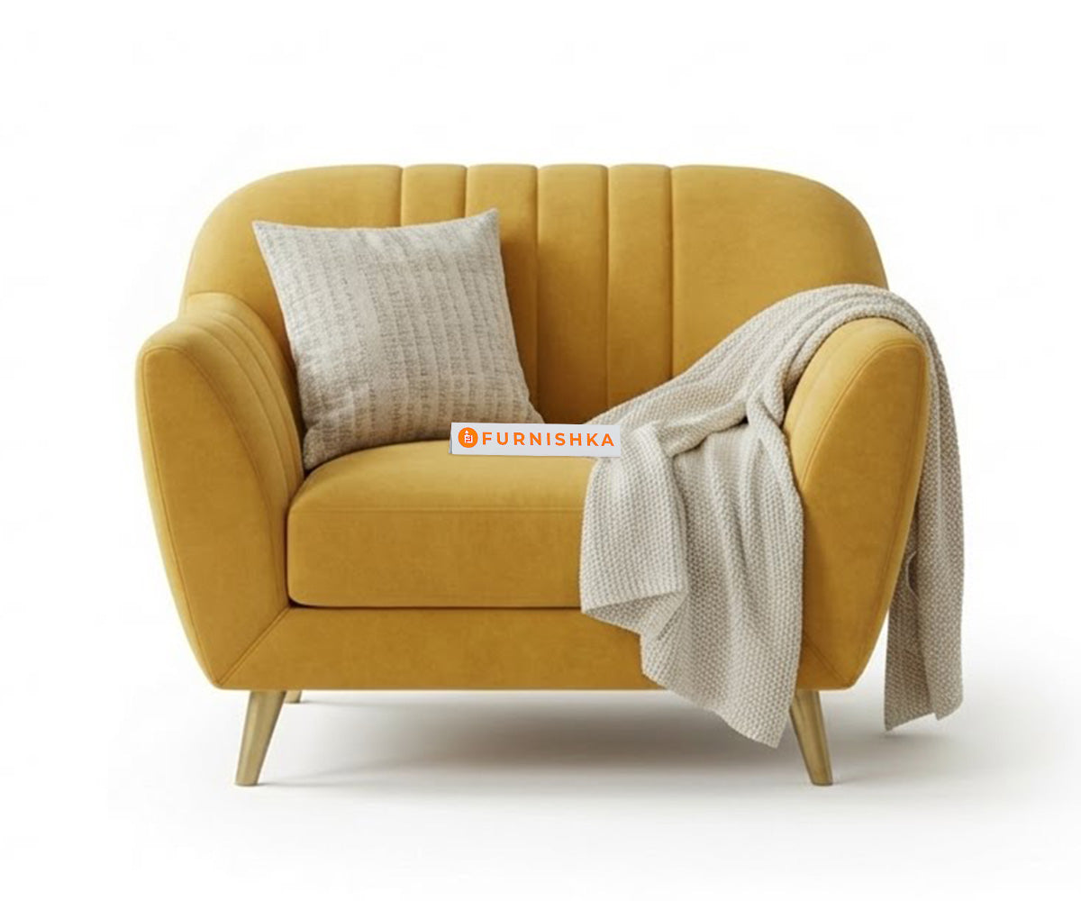Marco Sofa 1 Seater - Mustard Yellow