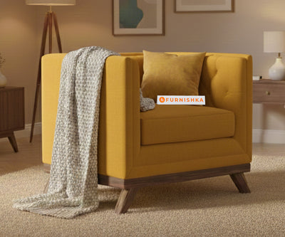 Matilda Sofa 1 Seater Mustard Yellow