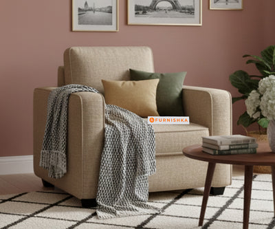 Melaka Sofa 1 Seater Light Beige