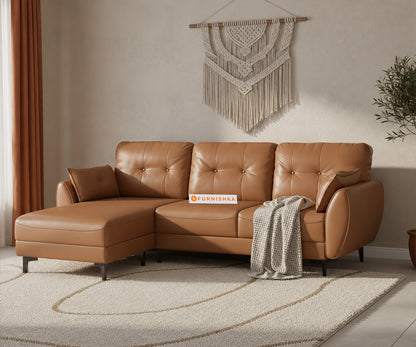 Milano Leatherette 2 Seater Sectional Sofa-LHS