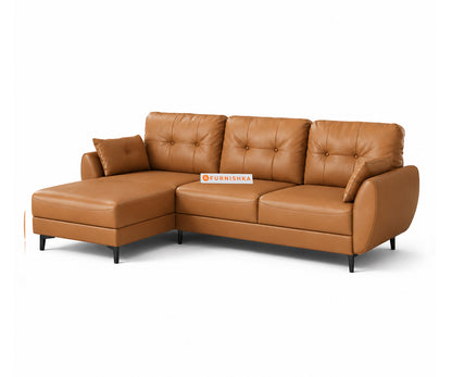 Milano Leatherette 2 Seater Sectional Sofa-LHS