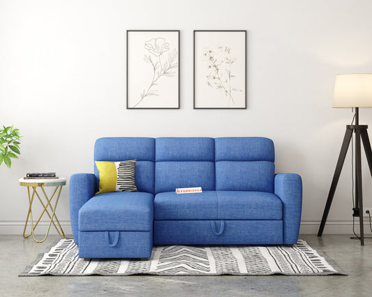 Daina 2 Seater Sectional Sofa cum Bed - LHS - Furnishka 