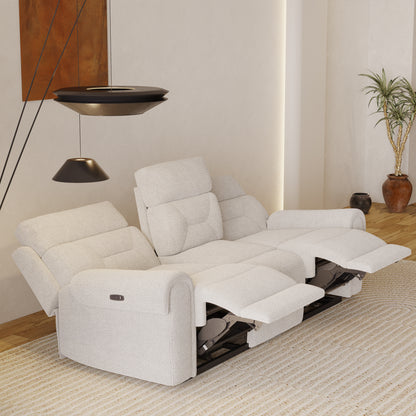 Alpen 3 + 2 Seater Recliner with Console and Rock - Cream - Furnishka 