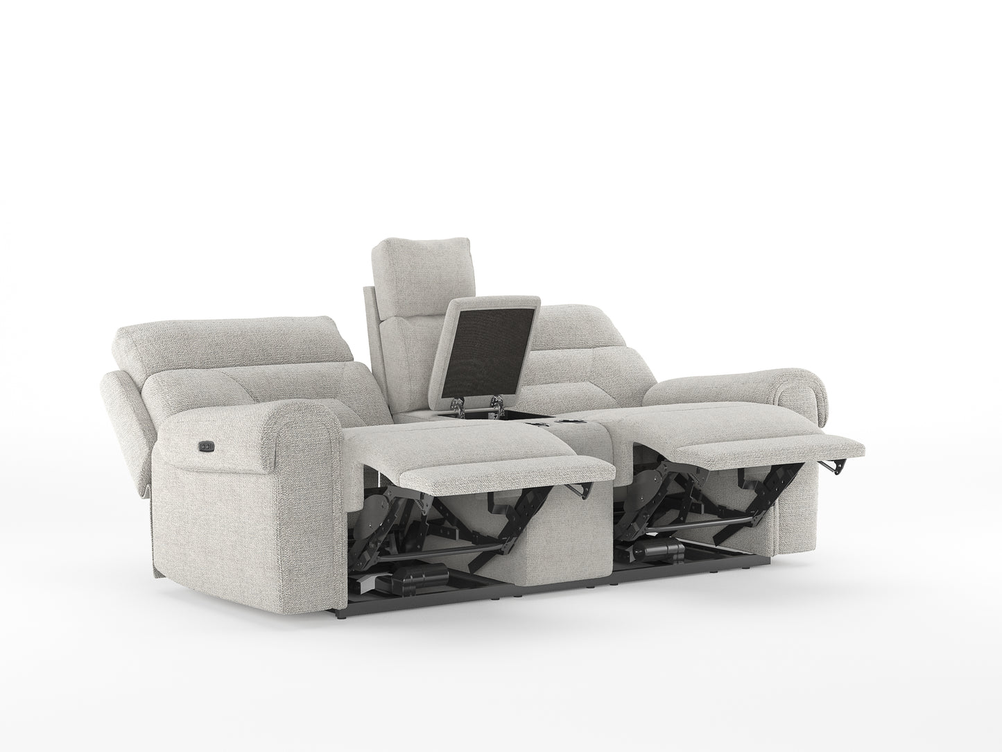 Alpen 3 + 2 Seater Recliner with Console and Rock - Cream - Furnishka 
