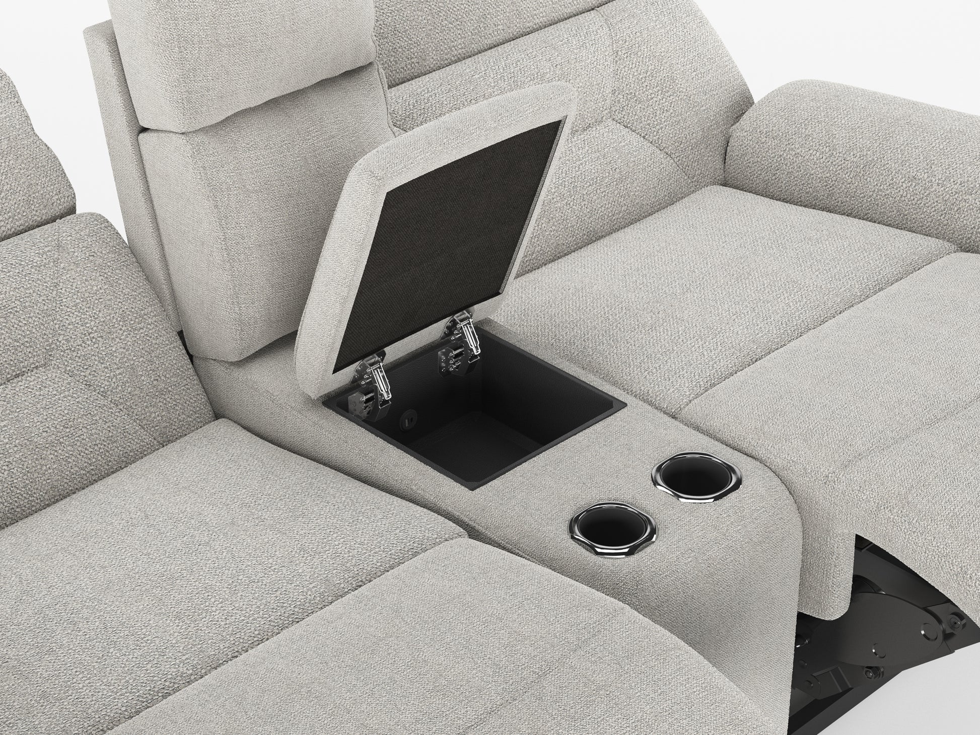 Alpen 3 + 2 Seater Recliner with Console and Rock - Cream - Furnishka 