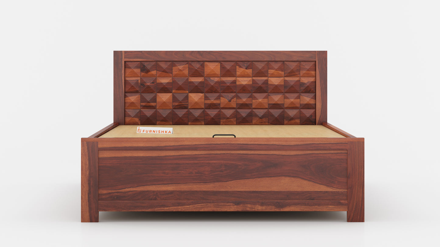 Nova Hydraulic Bed in Sheesham - Queen Size