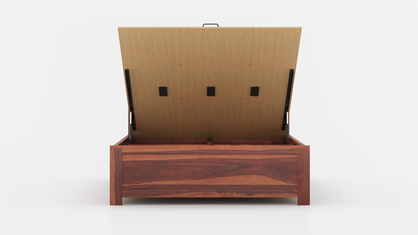 Nova Hydraulic Bed in Sheesham - Queen Size