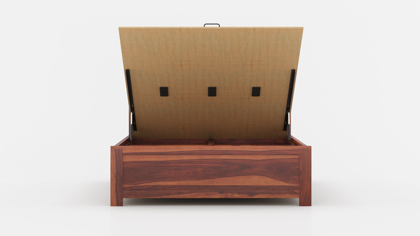 Chevora Hydraulic Bed in Sheesham - King Size