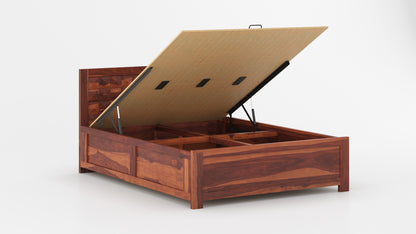 Nova Hydraulic Bed in Sheesham - Queen Size