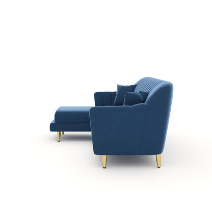 Marco Sectional Sofa 2+L LHS - Blue