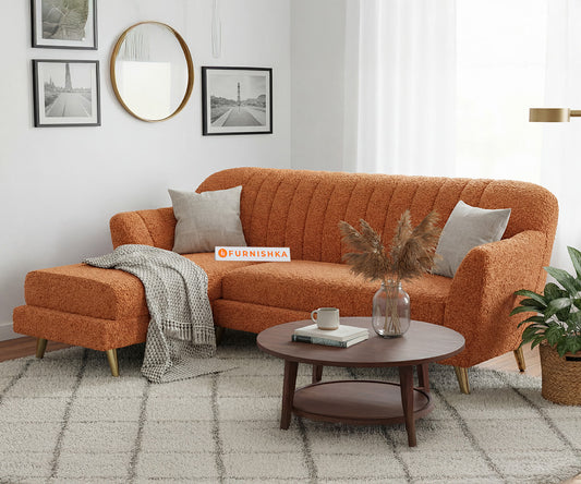 Marco 2 Seater Sectional Sofa with Anthology Fabric Orange - LHS