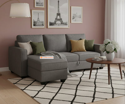 Melaka Sectional Sofa 2+L Seater LHS Space Grey