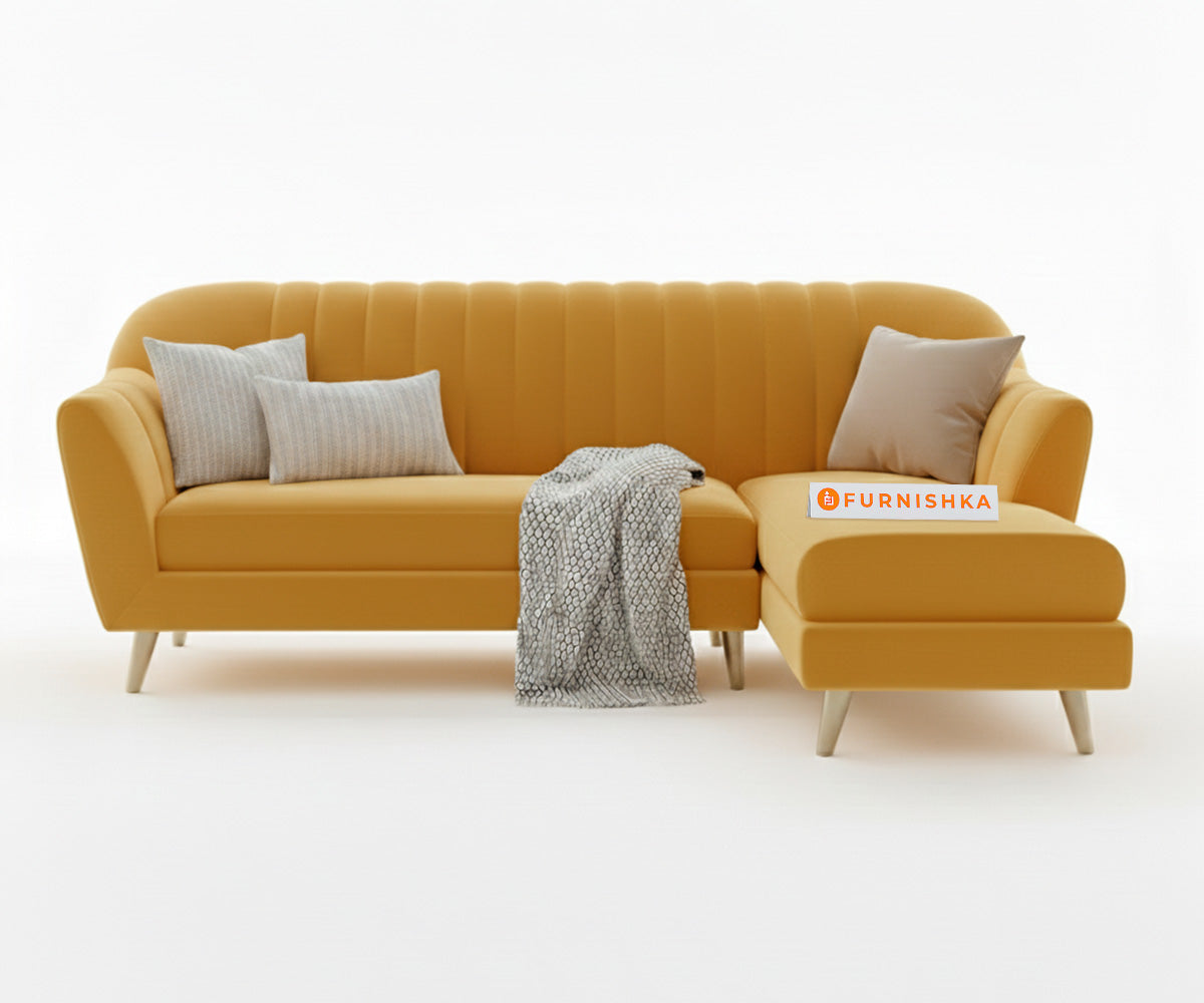 Marco Sectional Sofa 2+L RHS Mustard Yellow