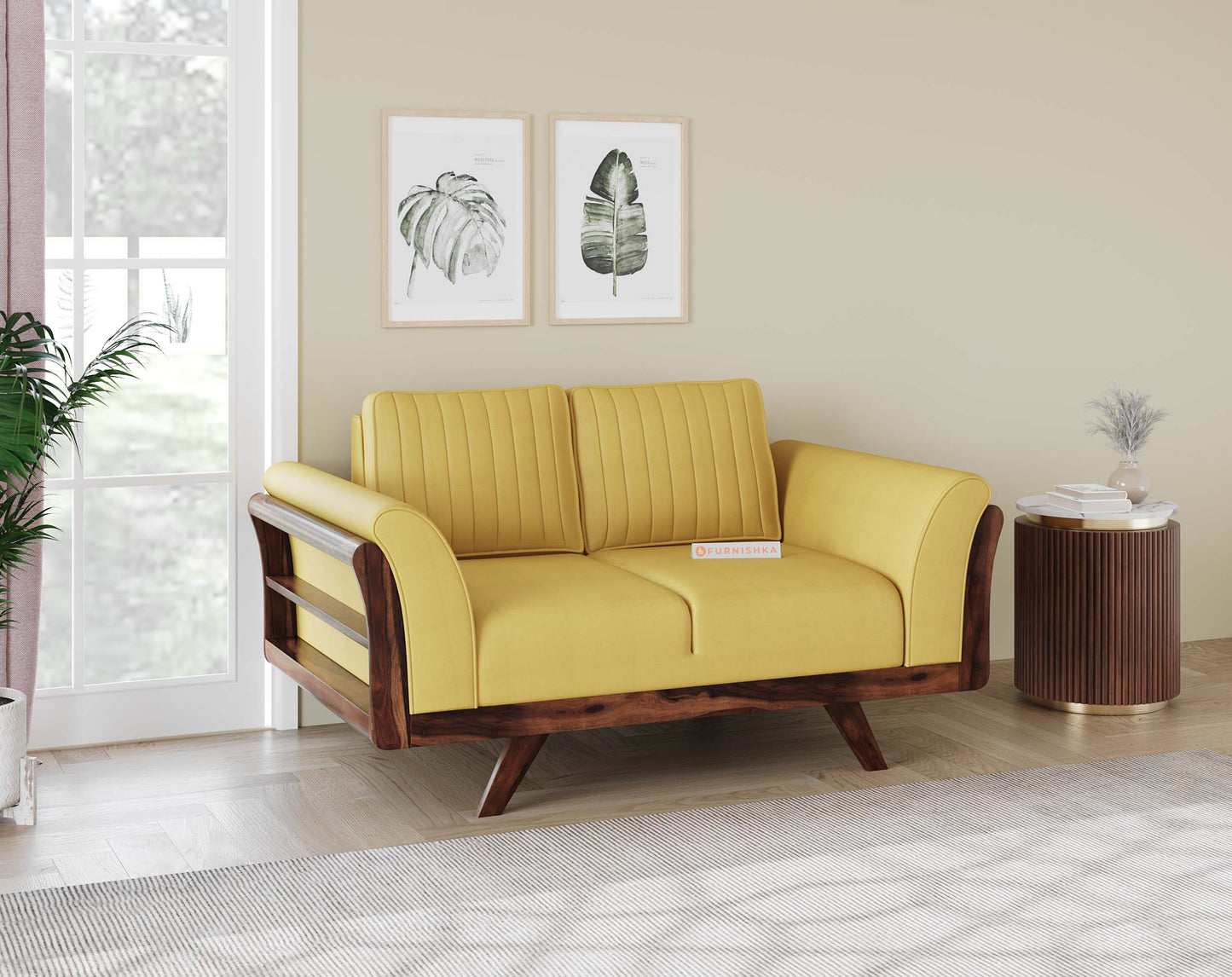 Sahara Sofa 2 Seater Mustard Yellow