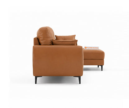 Milano Leatherette 3 Seater Sectional Sofa-RHS