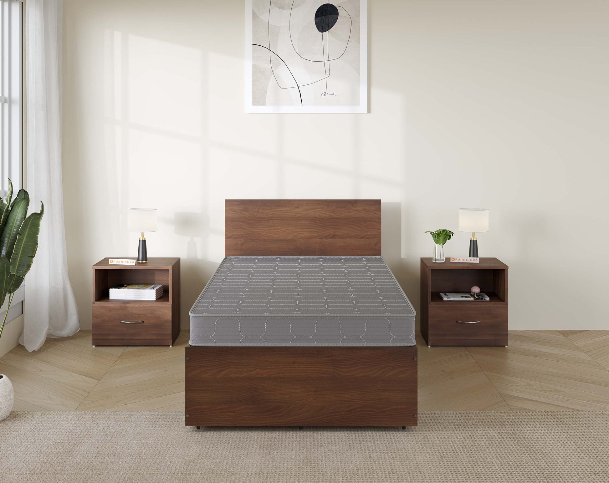 Dura Foam Single Bed Mattress - 4 Inch - Furnishka 